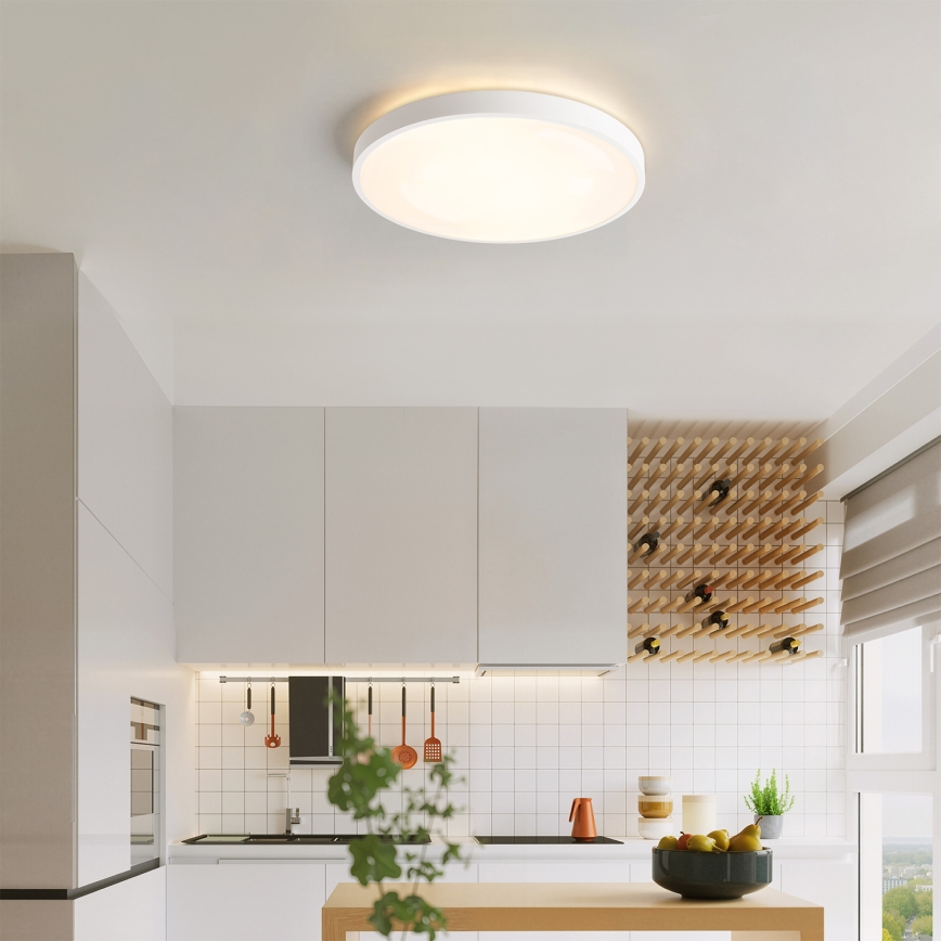 Brilagi - Plafonnier LED dimmable GLASS POOL DOUBLE LED/48W/230V 3000-6000K 40 cm blanc + télécommande