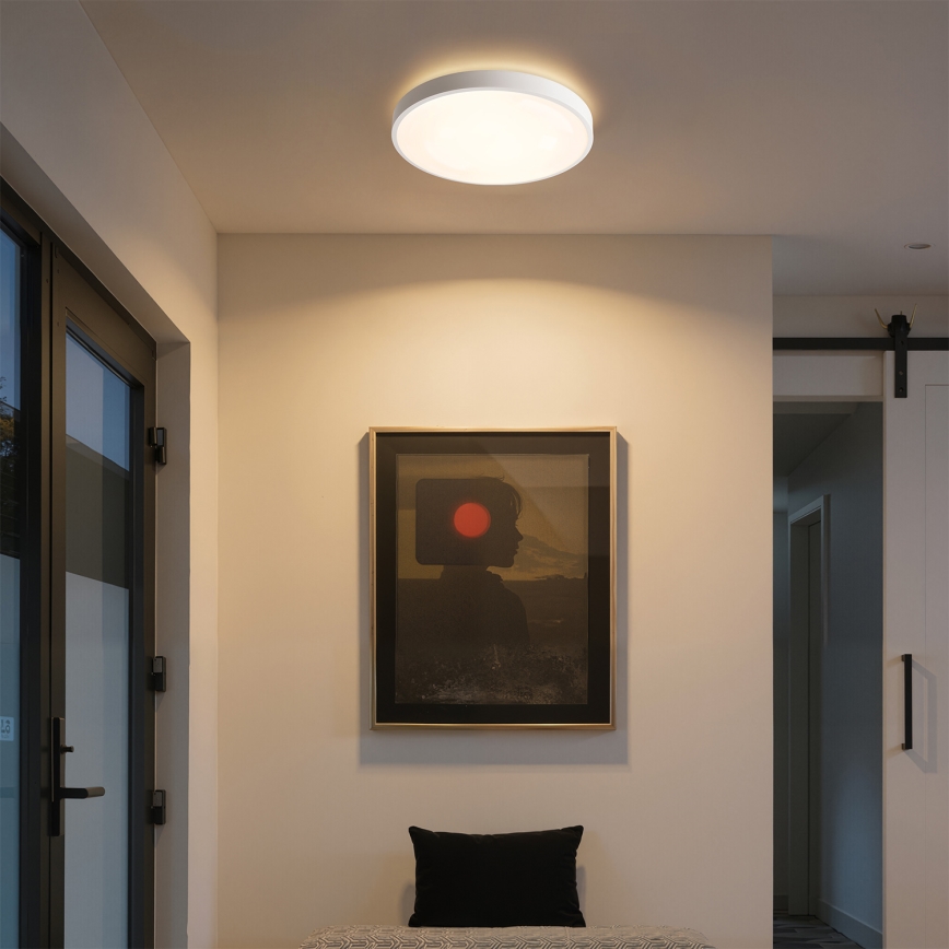 Brilagi - Plafonnier LED dimmable GLASS POOL DOUBLE LED/48W/230V 3000-6000K 40 cm blanc + télécommande