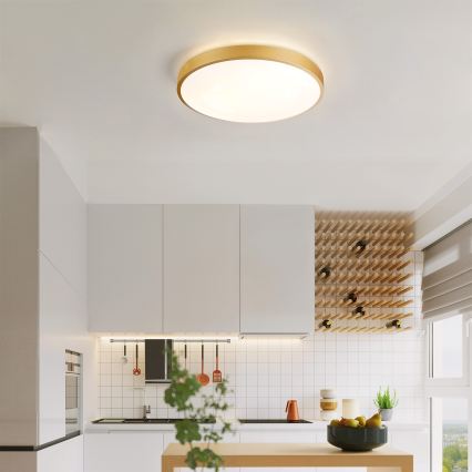 Brilagi - Plafonnier LED dimmable GLASS POOL DOUBLE LED/48W/230V 3000-6000K 40 cm doré + télécommande