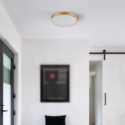 Brilagi - Plafonnier LED dimmable GLASS POOL DOUBLE LED/48W/230V 3000-6000K 40 cm doré + télécommande