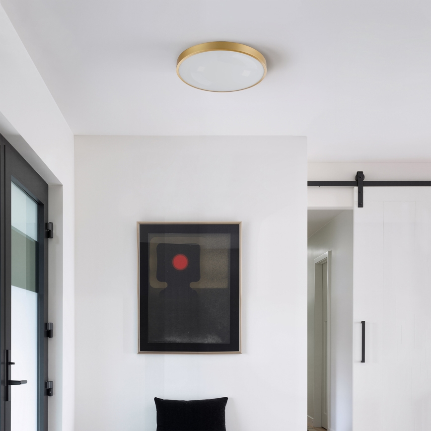 Brilagi - Plafonnier LED dimmable GLASS POOL DOUBLE LED/48W/230V 3000-6000K 40 cm doré + télécommande