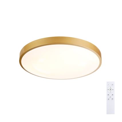 Brilagi - Plafonnier LED dimmable GLASS POOL DOUBLE LED/48W/230V 3000-6000K 40 cm doré + télécommande