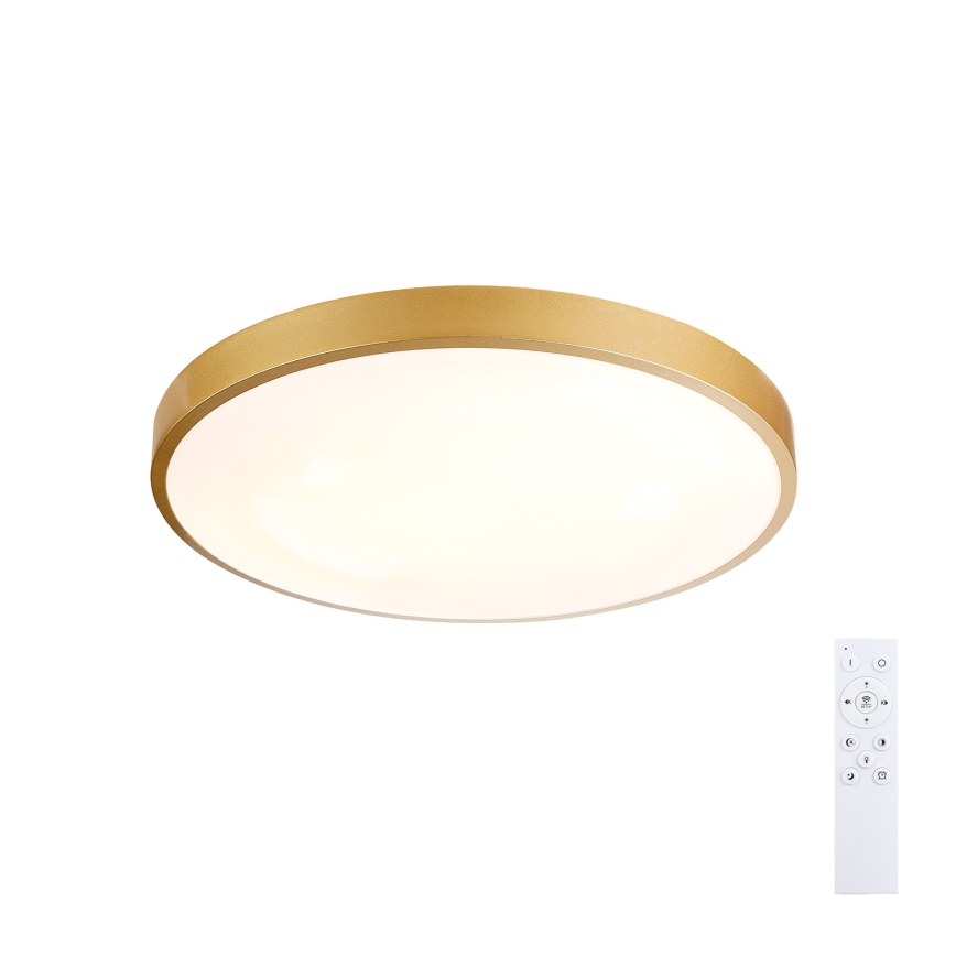 Brilagi - Plafonnier LED dimmable GLASS POOL DOUBLE LED/48W/230V 3000-6000K 40 cm doré + télécommande