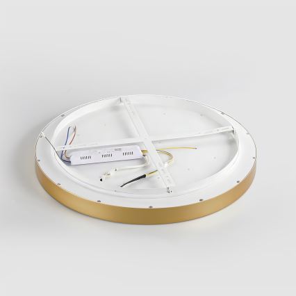 Brilagi - Plafonnier LED dimmable GLASS POOL DOUBLE LED/48W/230V 3000-6000K 40 cm doré + télécommande