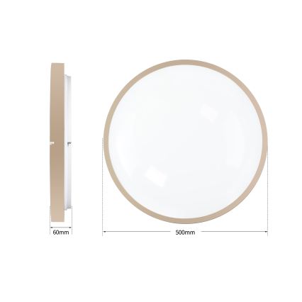 Brilagi - Plafonnier LED gradable GLASS POOL DOUBLE LED/60W/230V 3000-6000K 50 cm beige + télécommande