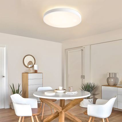 Brilagi - Plafonnier LED dimmable GLASS POOL DOUBLE LED/60W/230V 3000-6000K 50 cm blanc + télécommande