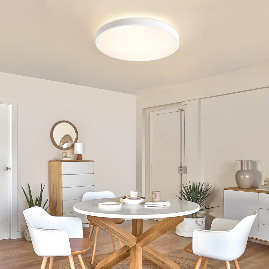 Brilagi - Plafonnier LED dimmable GLASS POOL DOUBLE LED/60W/230V 3000-6000K 50 cm blanc + télécommande