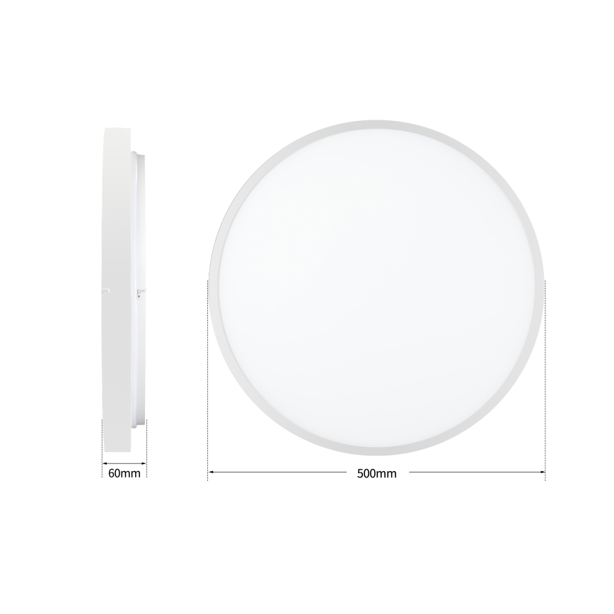 Brilagi - Plafonnier LED dimmable GLASS POOL DOUBLE LED/60W/230V 3000-6000K 50 cm blanc + télécommande