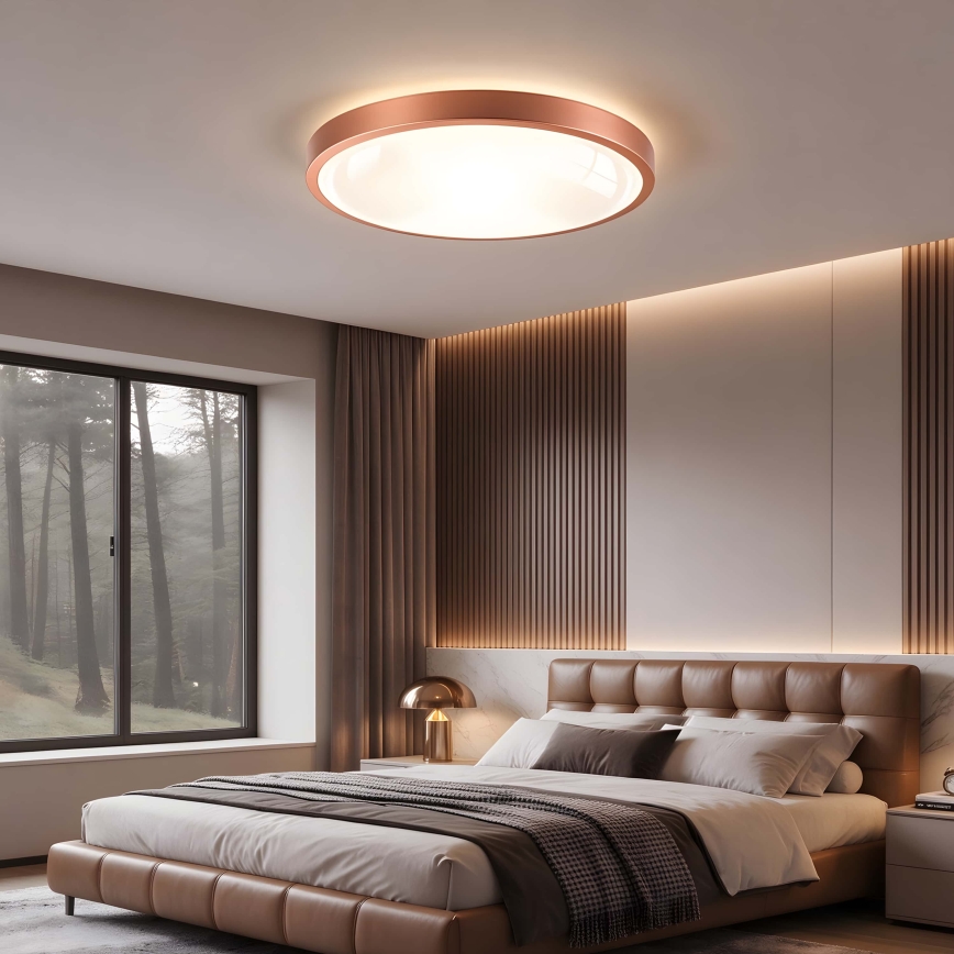 BRILAGI - LED plafonnier dimmable GLASS POOL DOUBLE LED/60W/230V Ø 50 cm cuivré + télécommande