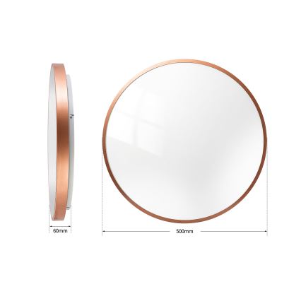 BRILAGI - LED plafonnier dimmable GLASS POOL DOUBLE LED/60W/230V Ø 50 cm cuivré + télécommande
