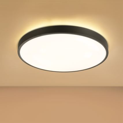 Brilagi - Plafonnier LED dimmable GLASS POOL DOUBLE LED/60W/230V 3000-6000K 50 cm noir + télécommande