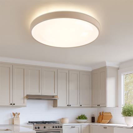 Brilagi - Plafonnier LED dimmable GLASS POOL DOUBLE LED/80W/230V 3000-6000K 60 cm beige + télécommande