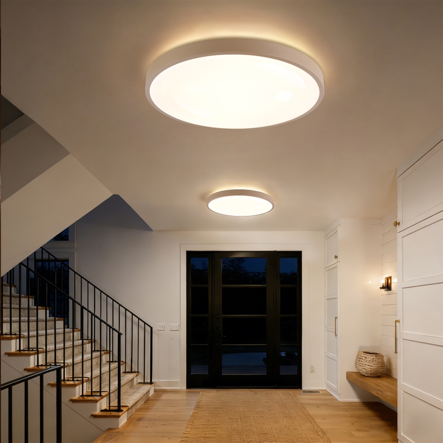 Brilagi - Plafonnier LED dimmable GLASS POOL DOUBLE LED/80W/230V 3000-6000K 60 cm beige + télécommande