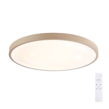 Brilagi - Plafonnier LED dimmable GLASS POOL DOUBLE LED/80W/230V 3000-6000K 60 cm beige + télécommande