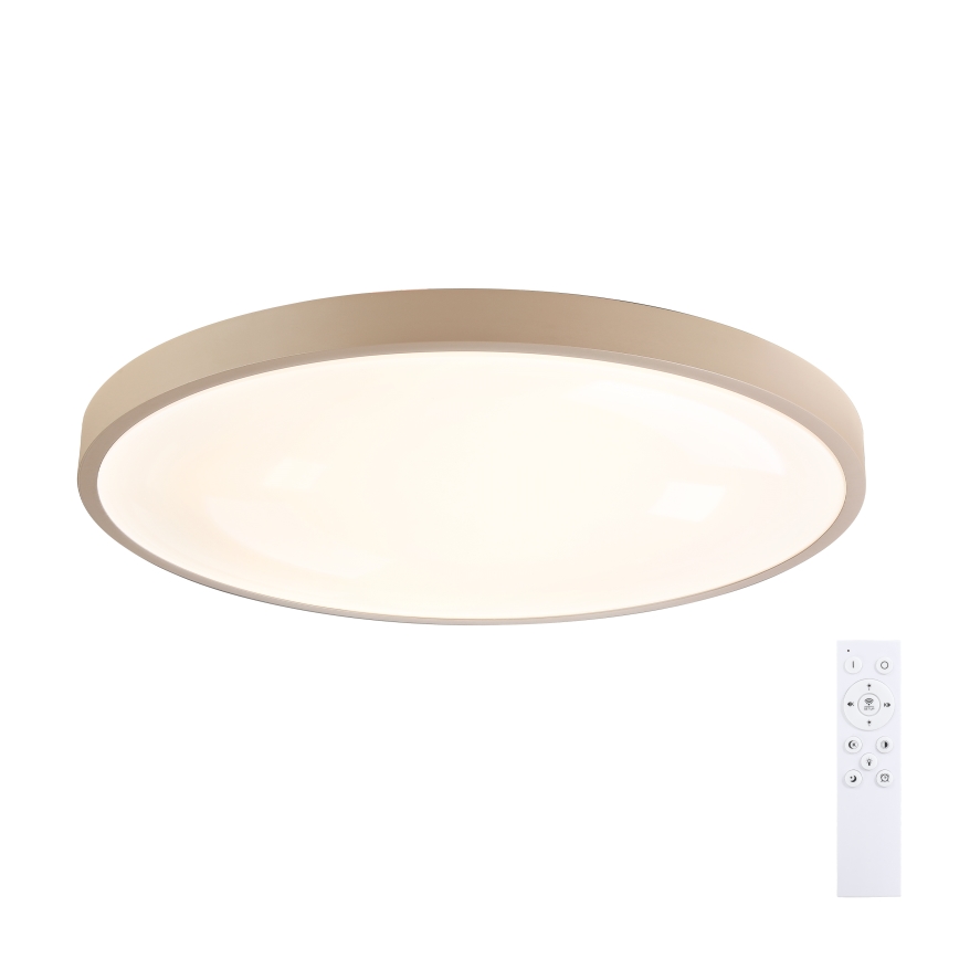 Brilagi - Plafonnier LED dimmable GLASS POOL DOUBLE LED/80W/230V 3000-6000K 60 cm beige + télécommande