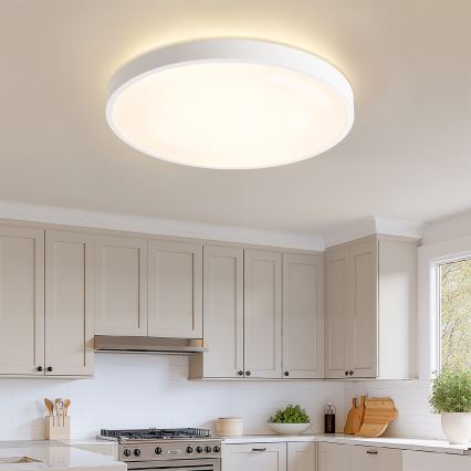 Brilagi - Plafonnier LED dimmable GLASS POOL DOUBLE LED/80W/230V 3000-6000K 60 cm blanc + télécommande