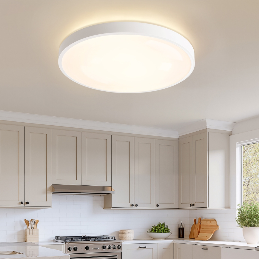 Brilagi - Plafonnier LED dimmable GLASS POOL DOUBLE LED/80W/230V 3000-6000K 60 cm blanc + télécommande