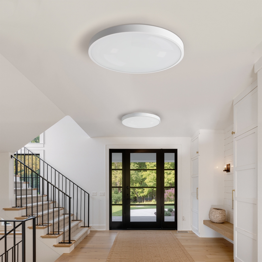 Brilagi - Plafonnier LED dimmable GLASS POOL DOUBLE LED/80W/230V 3000-6000K 60 cm blanc + télécommande