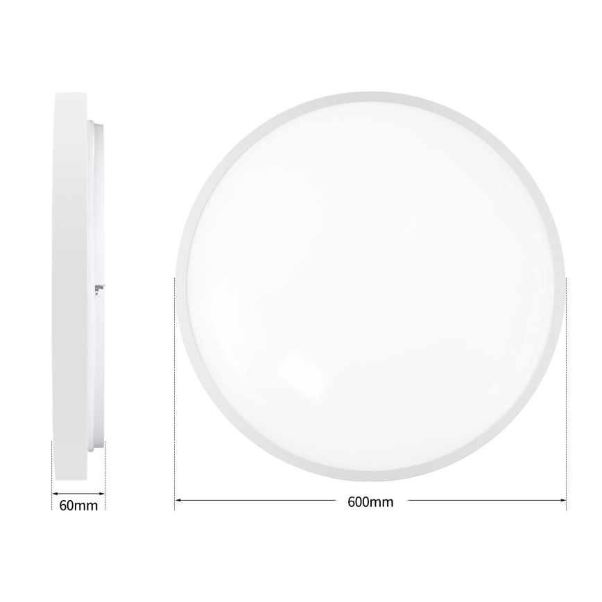 Brilagi - Plafonnier LED dimmable GLASS POOL DOUBLE LED/80W/230V 3000-6000K 60 cm blanc + télécommande