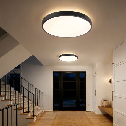 Brilagi - Plafonnier LED dimmable GLASS POOL DOUBLE LED/80W/230V 3000-6000K 60 cm noir + télécommande