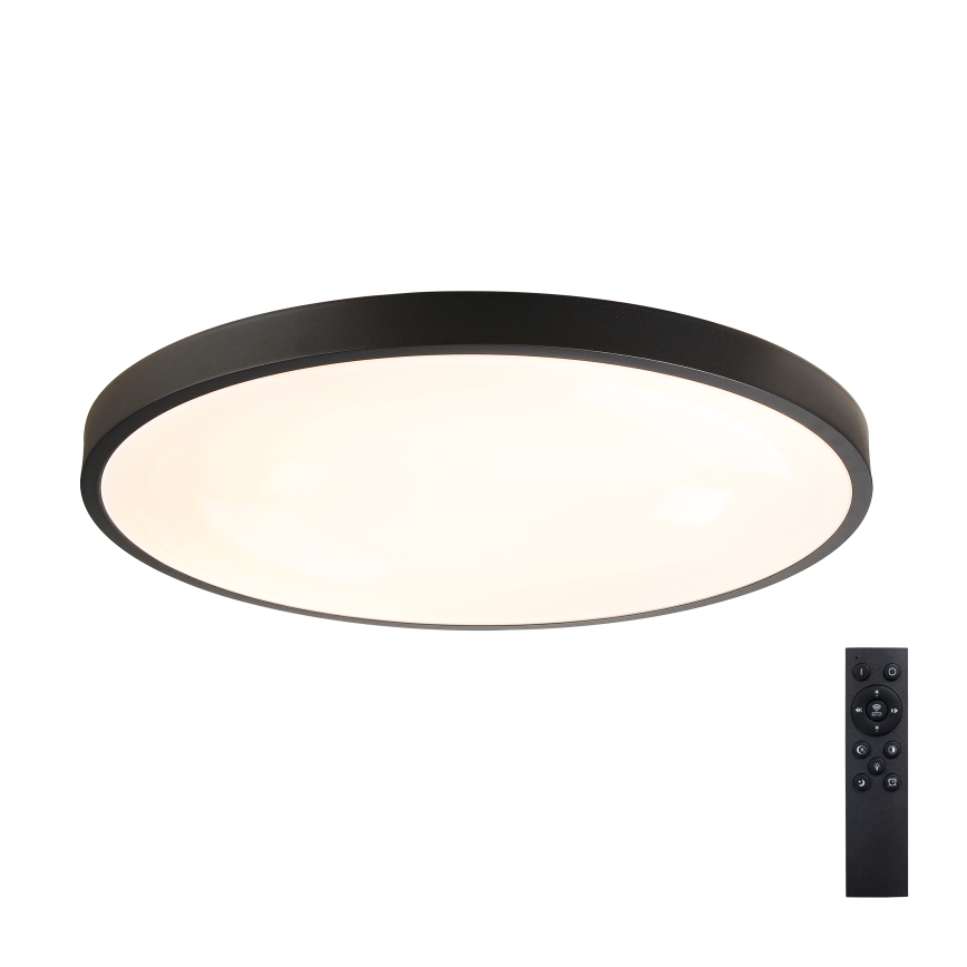 Brilagi - Plafonnier LED dimmable GLASS POOL DOUBLE LED/80W/230V 3000-6000K 60 cm noir + télécommande