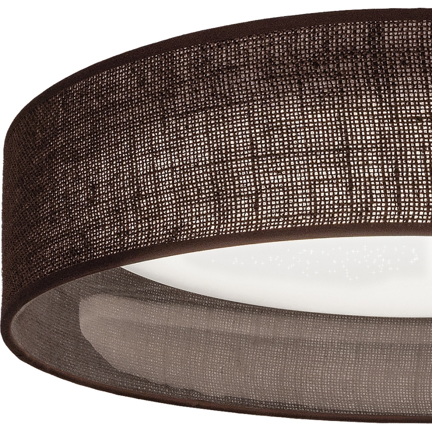 Brilagi - Plafonnier LED dimmable VELVET SMARTIX STARS LED/24W/230V 3000–6000K Ø 45 cm marron Wi‑Fi Tuya Beacon + télécommande