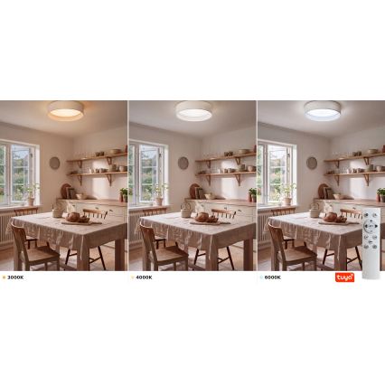 Brilagi - Plafonnier LED dimmable VELVET SMARTIX STARS LED/24W/230V 3000-6000K Ø 45 cm blanc Wi-Fi Tuya Beacon + télécommande