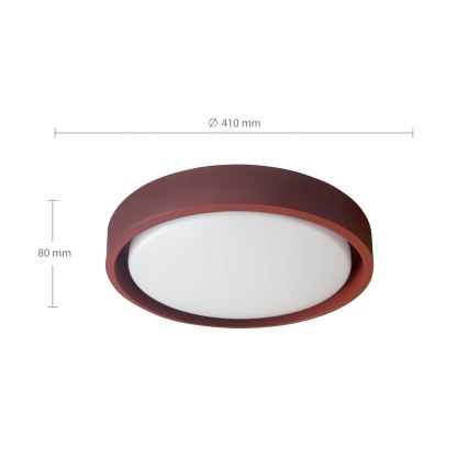 Brilagi - Plafonnier LED dimmable MATTEO LED/48W/230V 3000-6500K Ø 41 cm rouge + télécommande