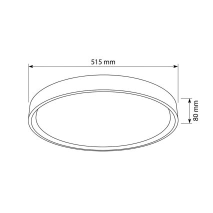 Brilagi - Plafonnier LED dimmable MATTEO LED/60W/230V 3000-6500K Ø 51,5 cm taupe + télécommande