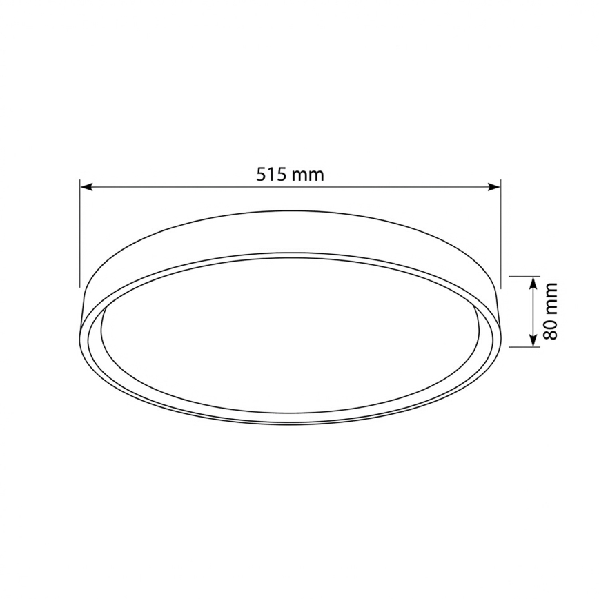 Brilagi - Plafonnier LED dimmable MATTEO LED/60W/230V 3000-6500K Ø 51,5 cm taupe + télécommande