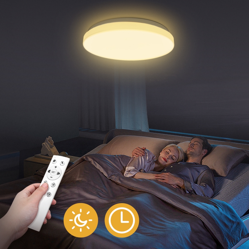 Brilagi - Plafonnier LED dimmable MILKY WAY LED/24W/230V 3000–6500K Ø 38 cm + télécommande