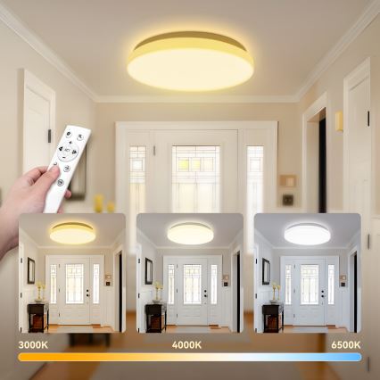 Brilagi - Plafonnier LED dimmable MILKY WAY LED/24W/230V 3000–6500K Ø 38 cm + télécommande