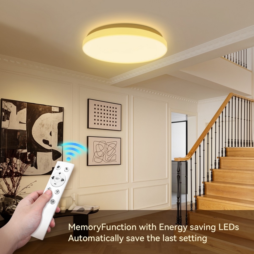 Brilagi - Plafonnier LED dimmable MILKY WAY LED/24W/230V 3000–6500K Ø 38 cm + télécommande