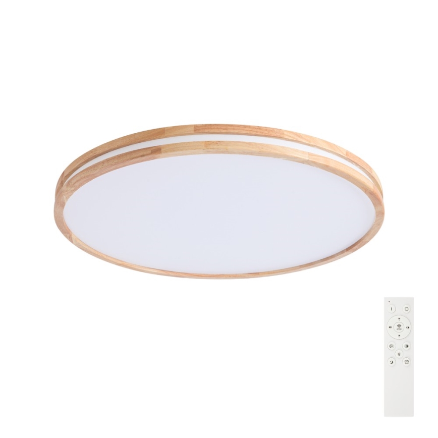 BRILAGI - Plafonnier LED dimmable MOLINA LED/100W/230V 3000-6000K chêne Ø 80 cm + télécommande