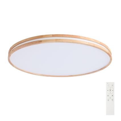 Brilagi - Plafonnier LED dimmable MOLINA LED/128W/230V 3000-6000K chêne Ø 100 cm + télécommande