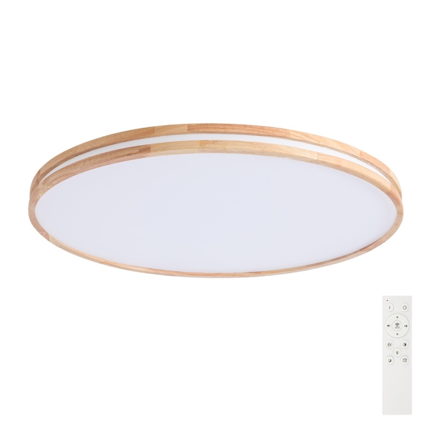 Brilagi - Plafonnier LED dimmable MOLINA LED/128W/230V 3000-6000K chêne Ø 100 cm + télécommande