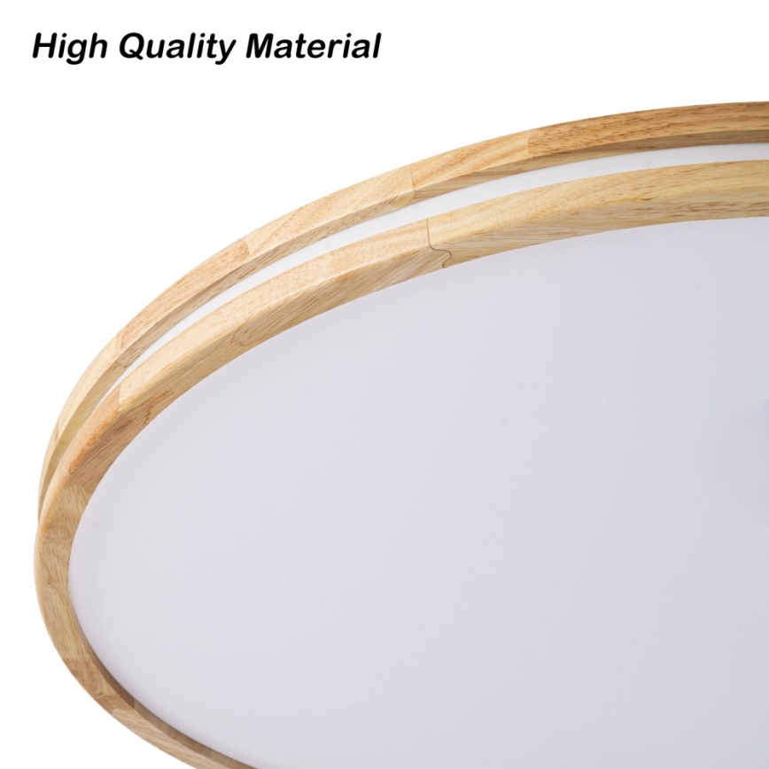 Brilagi - Plafonnier LED dimmable MOLINA LED/128W/230V 3000-6000K chêne Ø 100 cm + télécommande