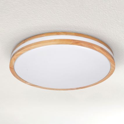 Brilagi - Plafonnier LED dimmable MOLINA LED/60W/230V 3000–6500K chêne Ø 58 cm + télécommande