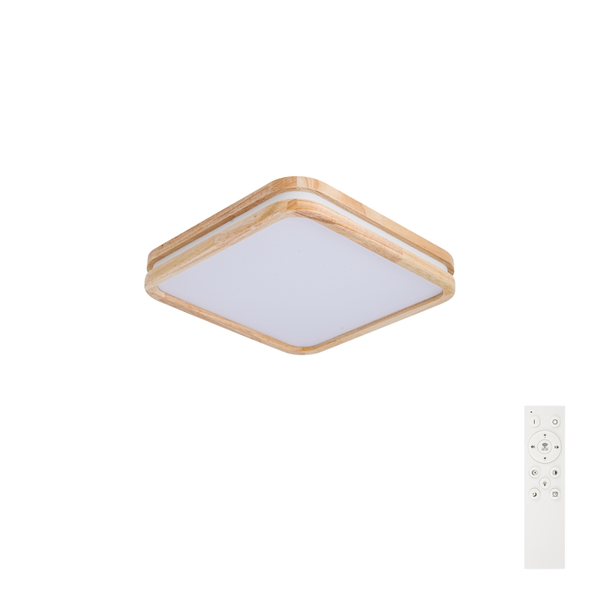 Brilagi - Plafonnier LED dimmable MOLINA SQUARE LED/48W/230V 3000-6000K chêne 40x40 cm + télécommande