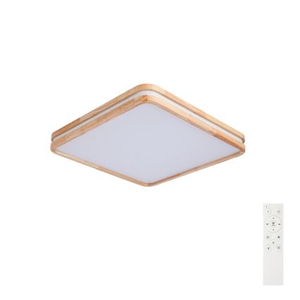 Brilagi - Plafonnier LED dimmable MOLINA SQUARE LED/80W/230V 3000-6000K chêne 60x60 cm + télécommande