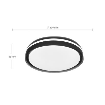 Brilagi - Plafonnier LED dimmable NAOMI LED/48W/230V 3000-6500K Ø 39 cm noir + télécommande
