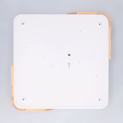 Brilagi - Plafonnier LED dimmable PILANA LED/48W/230V 3000-6500K chêne/blanc 42x42 cm + télécommande