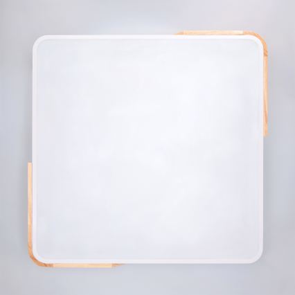 Brilagi - Plafonnier LED dimmable PILANA LED/60W/230V 3000-6500K chêne/blanc 56x56 cm + télécommande