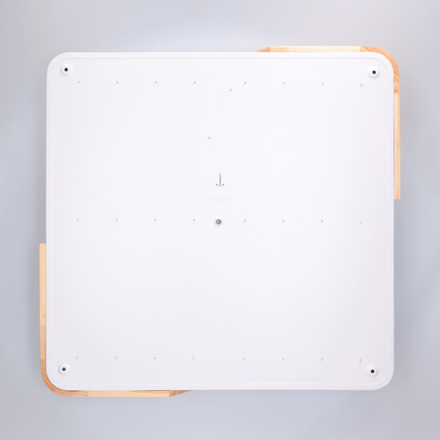 Brilagi - Plafonnier LED dimmable PILANA LED/60W/230V 3000-6500K chêne/blanc 56x56 cm + télécommande