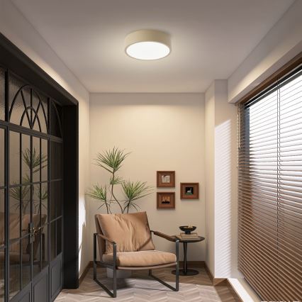 Brilagi - Plafonnier LED dimmable POOL LED/18W/230V 3000-6000K 20 cm beige + télécommande