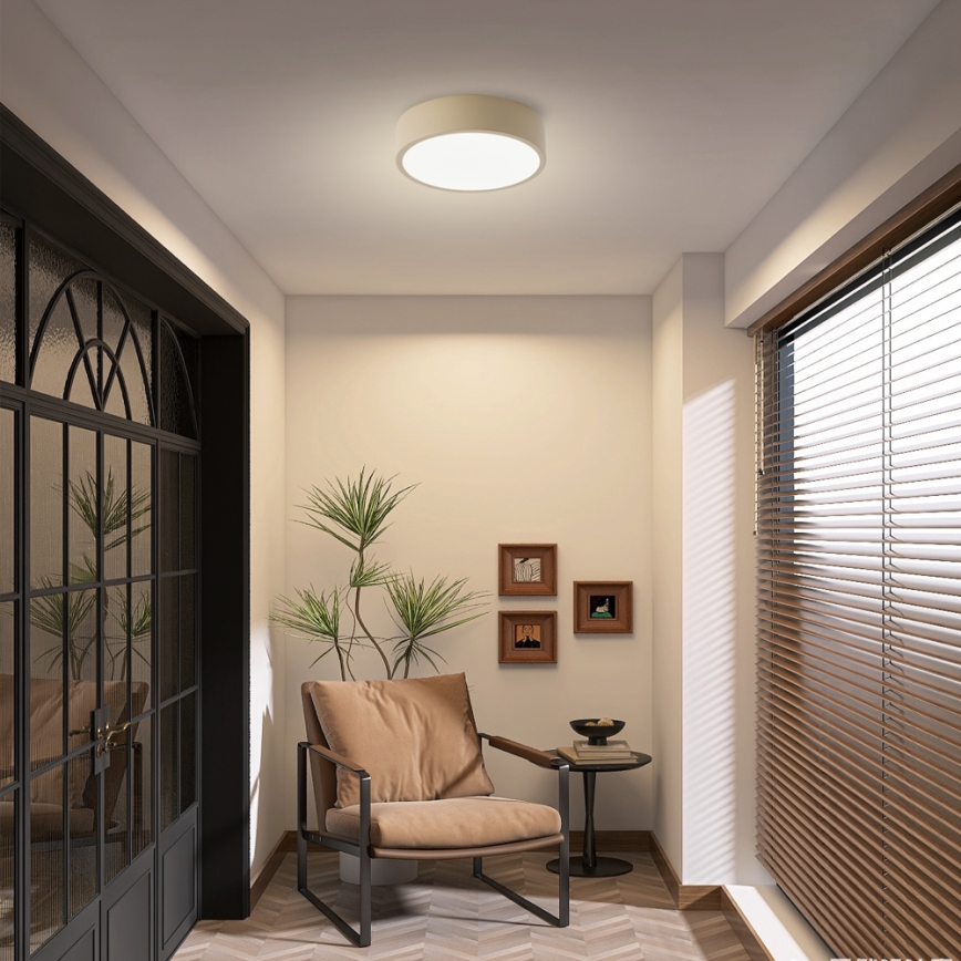 Brilagi - Plafonnier LED dimmable POOL LED/18W/230V 3000-6000K 20 cm beige + télécommande