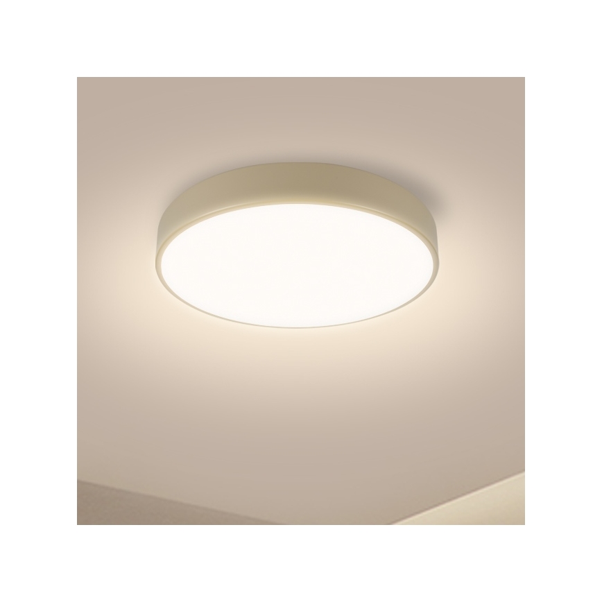 Brilagi - Plafonnier LED dimmable POOL LED/36W/230V 3000-6000K diamètre 30 cm beige + télécommande
