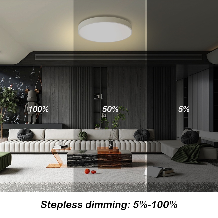 Brilagi - Luminaire LED dimmable POOL LED/60W/230V 3000-6000K ø 60 cm blanc + contrôle à distance