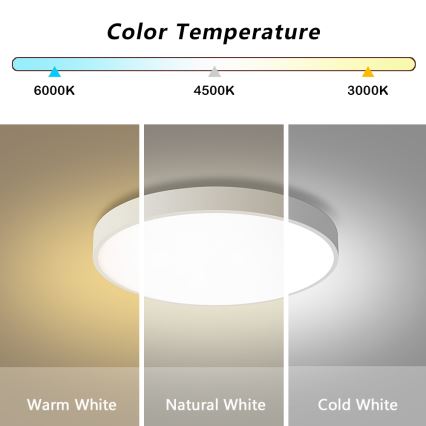 Brilagi - Luminaire LED dimmable POOL LED/60W/230V 3000-6000K ø 60 cm blanc + contrôle à distance