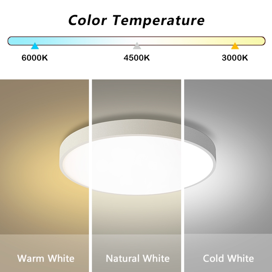 Brilagi - Luminaire LED dimmable POOL LED/60W/230V 3000-6000K ø 60 cm blanc + contrôle à distance